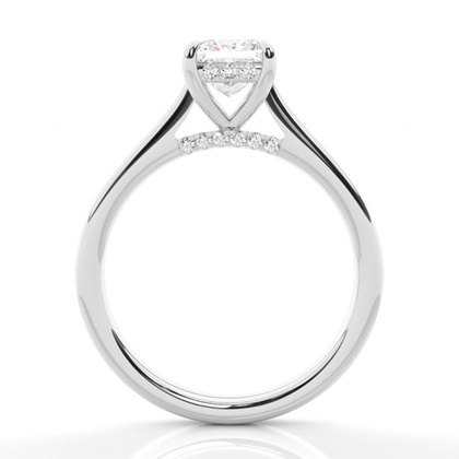 Princess Platinum Solitaire Diamond Rings