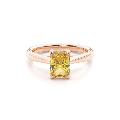 Hidden Halo Yellow Diamond Engagement Ring