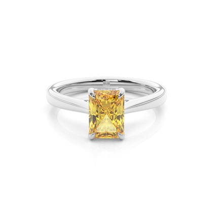 Hidden Halo Yellow Diamond Engagement Ring