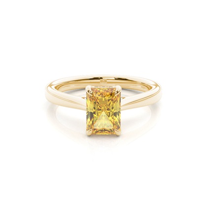Hidden Halo Yellow Diamond Engagement Ring