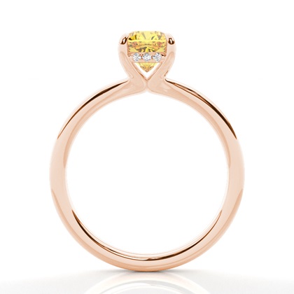 Hidden Halo Yellow Diamond Engagement Ring