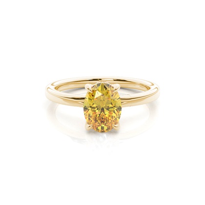 Oval Yellow Diamond Engagement Rings