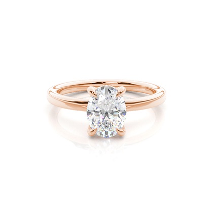 Rose Gold Solitaire Diamond Rings