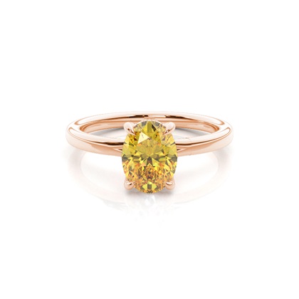 Hidden Halo Yellow Diamond Engagement Ring