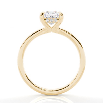 1.00 Carat Gelbgold Halo Verlobungsringe