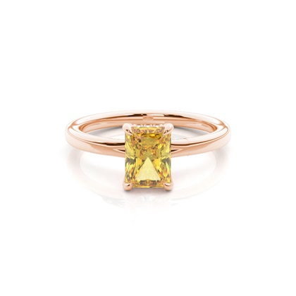 Hidden Halo Yellow Diamond Engagement Ring
