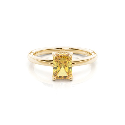 Hidden Halo Yellow Diamond Engagement Ring