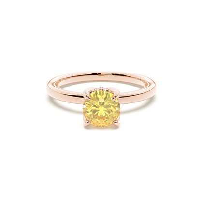 Rose Gold Yellow Diamond Engagement Rings 