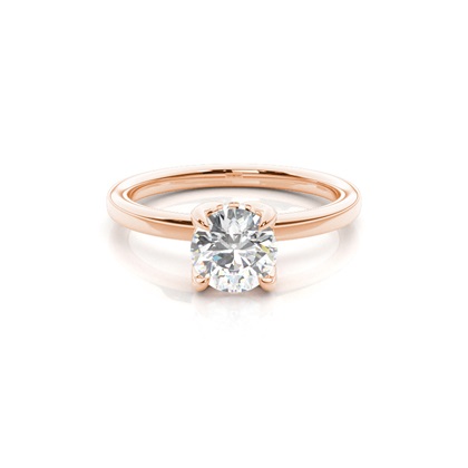 Rose Gold Solitaire Diamond Engagement Rings