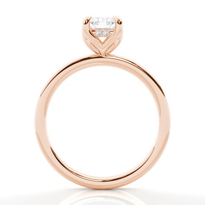 1.00 Carat Rotgold Halo Verlobungsringe