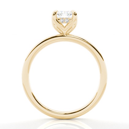 1.00 Carat Yellow Gold Halo Engagement Rings