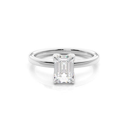 Emerald Halo Diamond Engagement Rings