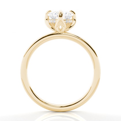 Heart Yellow Gold Solitaire Engagement Rings