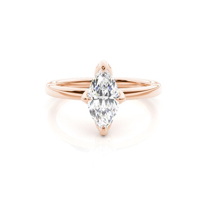 Rose Gold Solitaire Diamond Rings