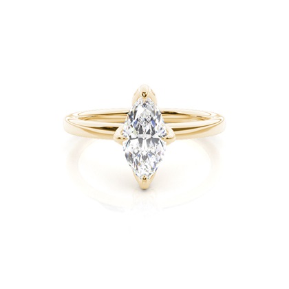 Marquise Yellow Gold Solitaire Diamond Rings