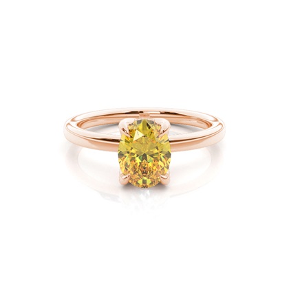 Hidden Halo Yellow Diamond Engagement Ring