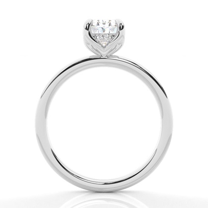 1.00 Carat Platin Halo Verlobungsringe