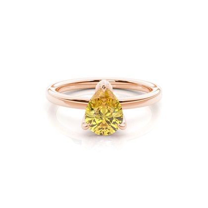 Hidden Halo Yellow Diamond Engagement Ring