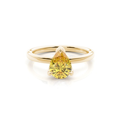 Hidden Halo Yellow Diamond Engagement Ring