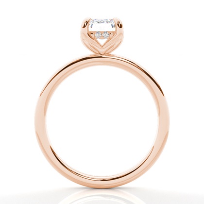 Radiant Rose Gold Halo Engagement Rings