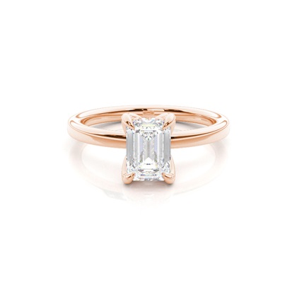 Radiant Rose Gold Solitaire Diamond Rings