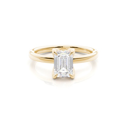 Radiant Yellow Gold Solitaire Diamond Rings