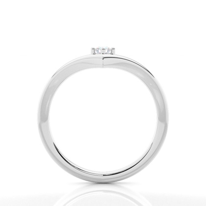 Solitaire wishbone everyday delicate ring
