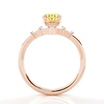 Kombinierter Ehering Gelber Diamantring