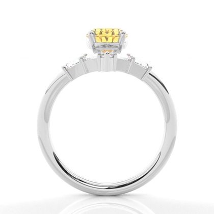 Kombinierter Ehering Gelber Diamantring