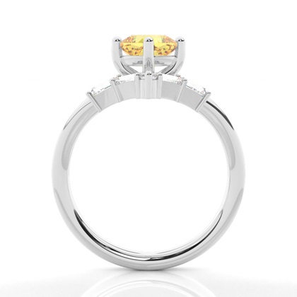 Kombinierter Ehering Gelber Diamantring