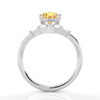 Kombinierter Ehering Gelber Diamantring