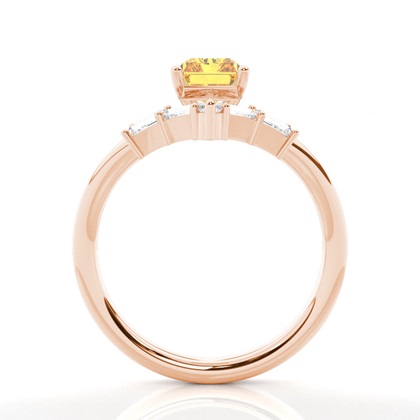 Kombinierter Ehering Gelber Diamantring