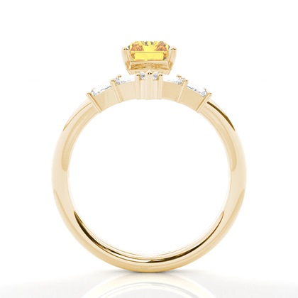 Kombinierter Ehering Gelber Diamantring