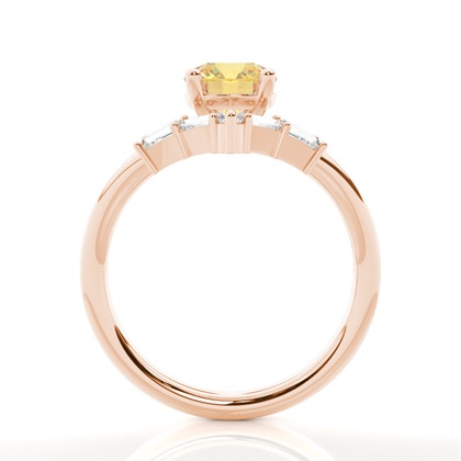 Kombinierter Ehering Gelber Diamantring