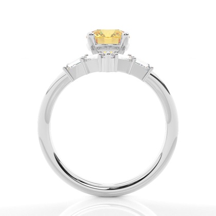 Kombinierter Ehering Gelber Diamantring