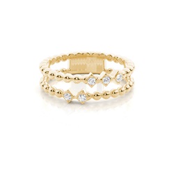 Diamond Dual bubble shank ring