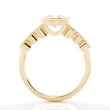 Bezel Look Vintage Diamond Engagement Rings