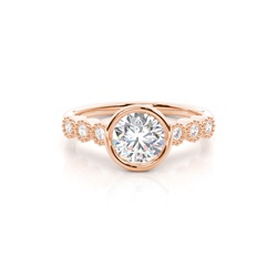 Vintage Diamant-Verlobungsring in Closs-Fassung
