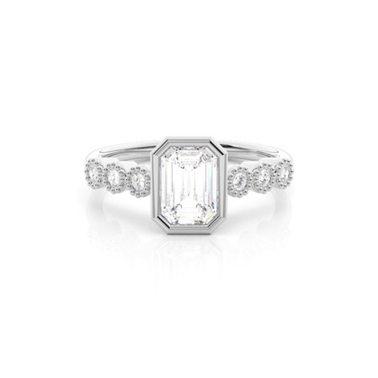 Emerald Cut Diamond Engagement Rings