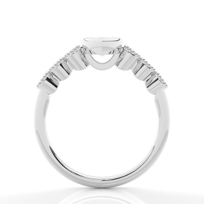 Bezel Look Vintage Diamond Engagement Rings