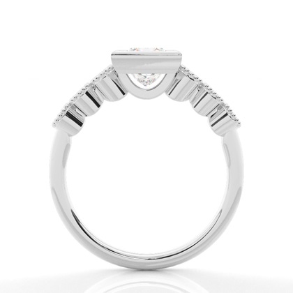 White Gold Side Stone Diamond Rings