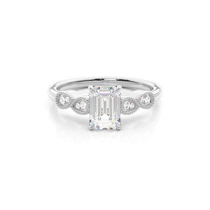 Emerald Cut Diamond Engagement Rings