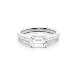 Vintage Baguette-Diamanten Verlobungsring