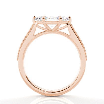 Vintage Baguette-Diamanten Verlobungsring