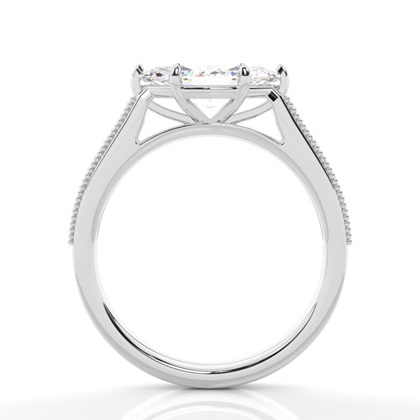 East-West Vintage look Diamond Engagement Rings