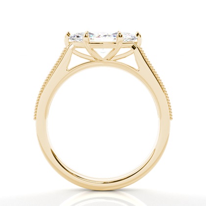 Vintage Baguette-Diamanten Verlobungsring