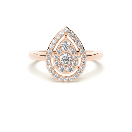 Rose Gold Promise Diamond Rings