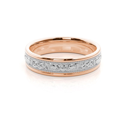 R / W Gold Men's Wedding Bands