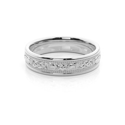 Claddagh Eheringe in Bi-Color für Männer