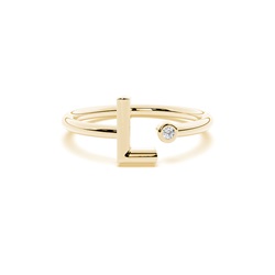 Diamantring mit Initialen